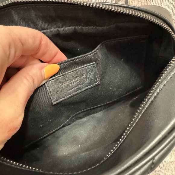 Saint Laurent Quilted Black Crossbody with Silver Accents - Picture 11 of 13